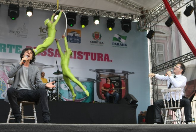 Dupla Kleiton e Kledir se apresentou no Palco Riachuelo |