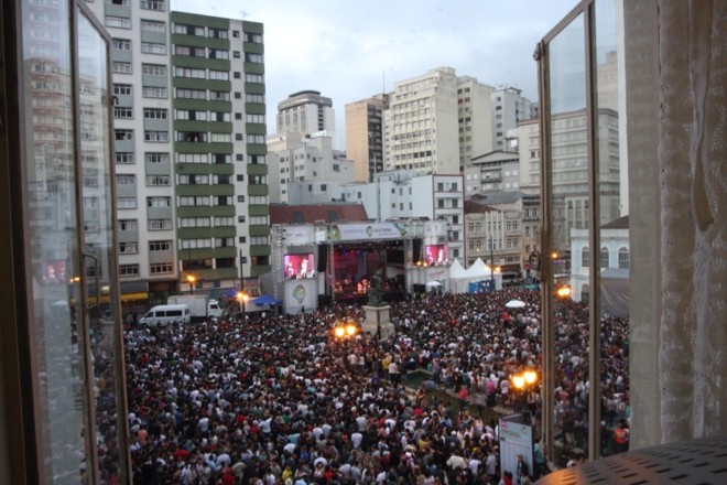 Paço da Liberdade ficou lotado durante o show | 