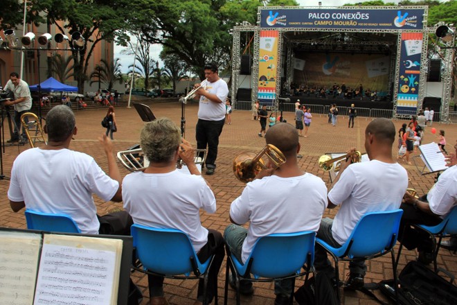 Banda Municipal se apresentou na Virada de Campo Mourão |