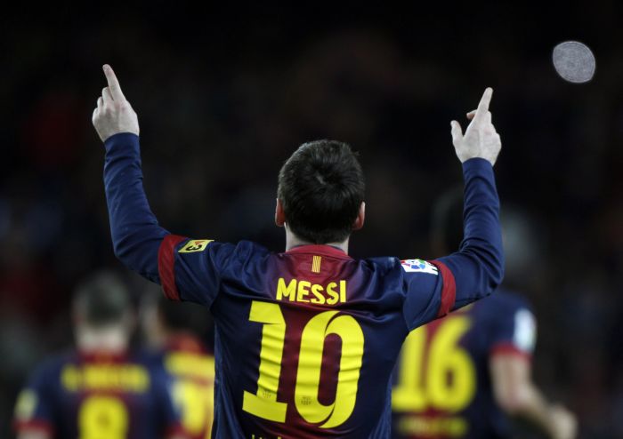 Com mais uma atuação de gala, craque argentino Lionel Messi marcou duas vezes na vitória do Barcelona | Gustau Nacarino/Reuters