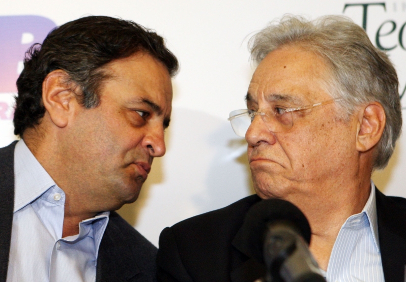 Aécio e Fernando Henrique: falas combinadas antes do anúncio | Wilson Pedrosa/Estadão Conteúdo