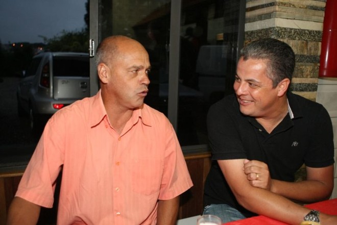 Ney Santos (dir) ao lado de Sergio Luiz | 