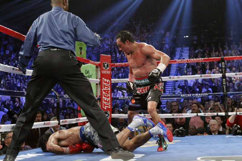 Juan Manuel Márquez mandou Manny Pacquiao desacordado para a lona no sexto round em Las Vegas | Steve Marcus / Reuters