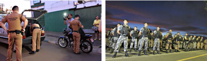 A operação foi deflagrada no início da manhã e o bairro teve todas as saídas bloqueadas. Houve reforço do Bope e ninguém conseguiu deixar o local sem ser revistado | Rubem Vital/Jornal de Londrina
