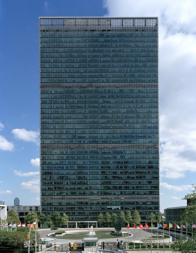 Sede das Nações Unidas, nos EUA. Inaugurado em 1947 | 