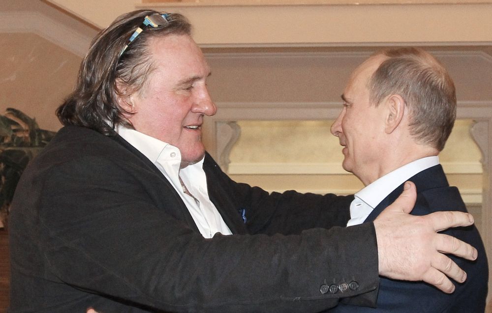 Ator francês se encontrou com o presidente russo | Reuters/Mikhail Klimentyev/RIA Novosti/Compartilhamento