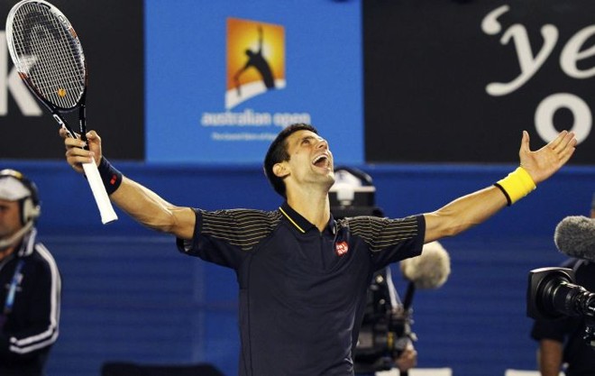 O sérvio Novak Djokovic conquistou o tricampeonato no Aberto da Austrália |
