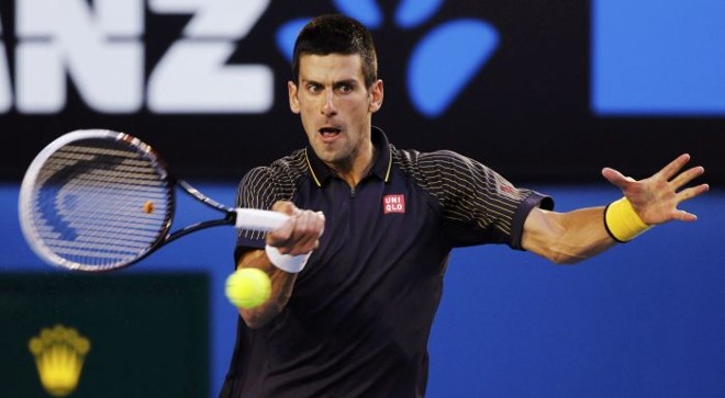 Partida entre o britânico Andy Murray e o sérvio Novak Djokovic (foto), que conquistou o tricampeonato no Aberto da Austrália |
