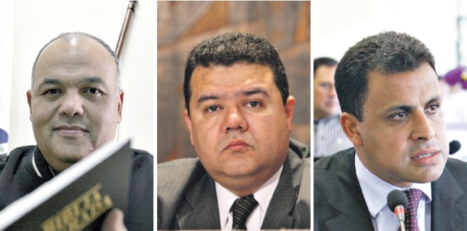 Oliveira, deputado federal; Praczyk, deputado estadual; Pastor Valdemir, vereador | Fotos: Ivonaldo Alexandre, Antonio More e Daniel Castellano
