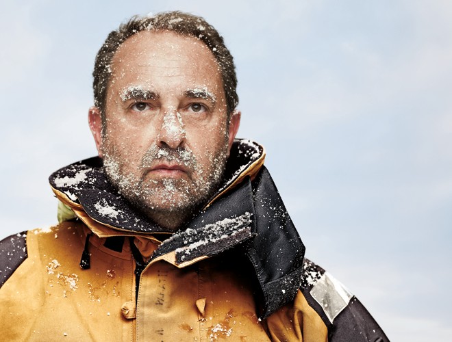 Chuva de neve para fotografar Amyr Klink |