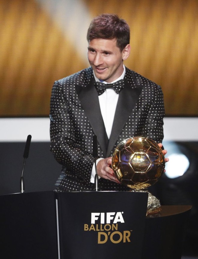 Esta foi a quarta vez consecutiva que o argentino levou a Bola de Ouro | 