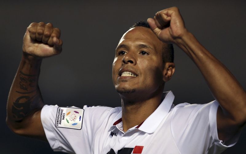 Luis Fabiano marcou duas vezes na goleada do São Paulo diante do Nacional | Reuters
