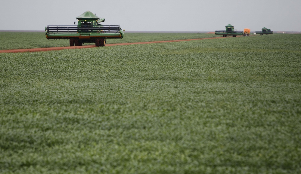 Colheita intercalada: atrasadas, chuvas agora impedem que máquinas trabalhem constantemente no Oeste de Mato Grosso | Jonathan Campos / Gazeta Do Povo