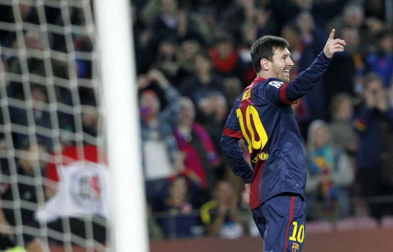 Messi marcou quatro gols na vitória do Barcelona sobre o Osasuna por 5 a 1 | Reuters