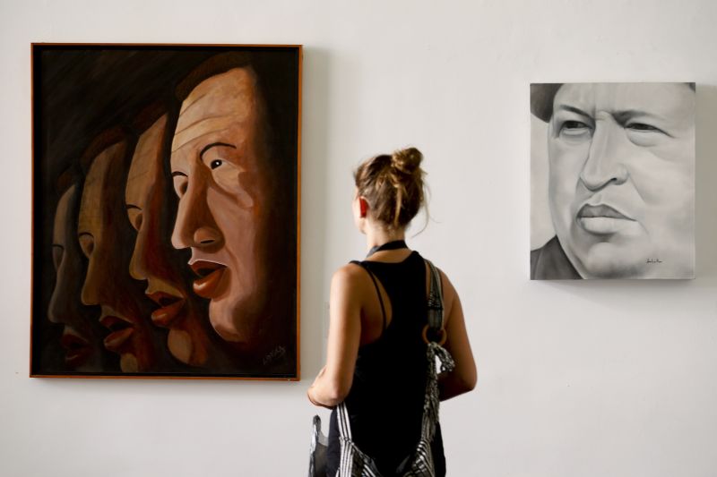 Governo da Venezuela organizou uma exposição em homenagem a Chávez em Caracas | REUTERS/Jorge Silva