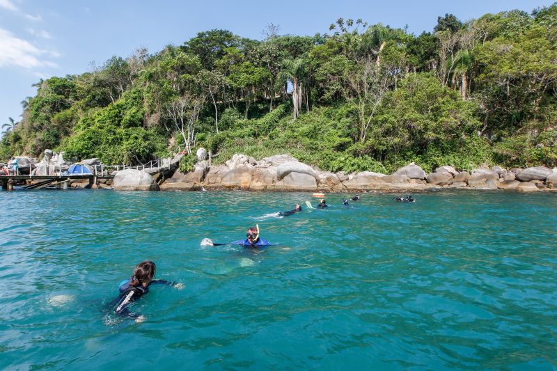 Águas cristalinas e belezas naturais tornam Bombinhas um dos pontos mais procurados por mergulhadores em todo o país | Daniel Castellano/ Gazeta do Povo