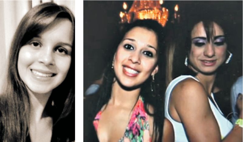 Franciéle Gusatto, e as amigas Franciele Mayara e Michelly, em foto tirada dentro da boate | Fotos: Reprodução/ Facebook