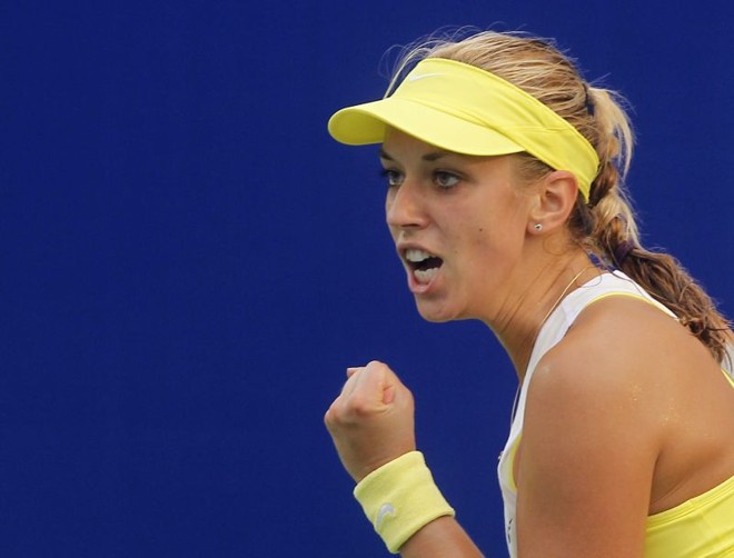 A alemã Sabine Lisicki venceu a semifinal contra a russa Nina Bratchikova durante o torneio de Pattaya |