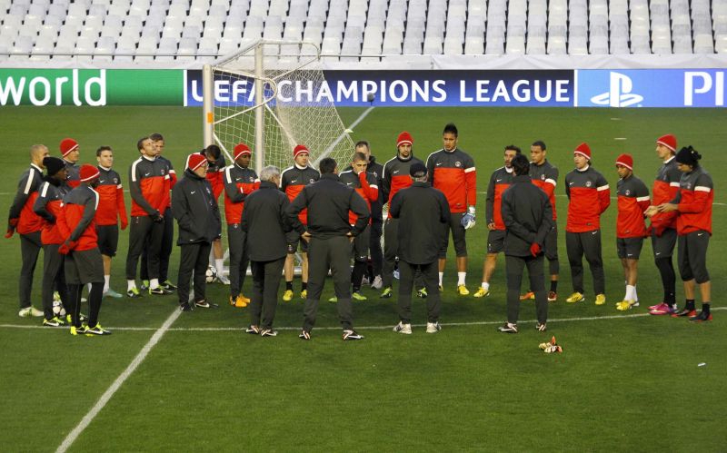 Milionário time do PSG, às vésperas da estreia na fase eliminatória da Liga dos Campeões | Heino Kalis/Reuters