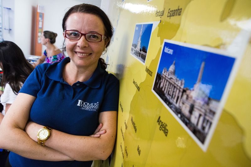 Christiane Erthal chegou a Roma com um grupo de turistas no dia da renúncia. | Brunno Covello/ Gazeta do Povo