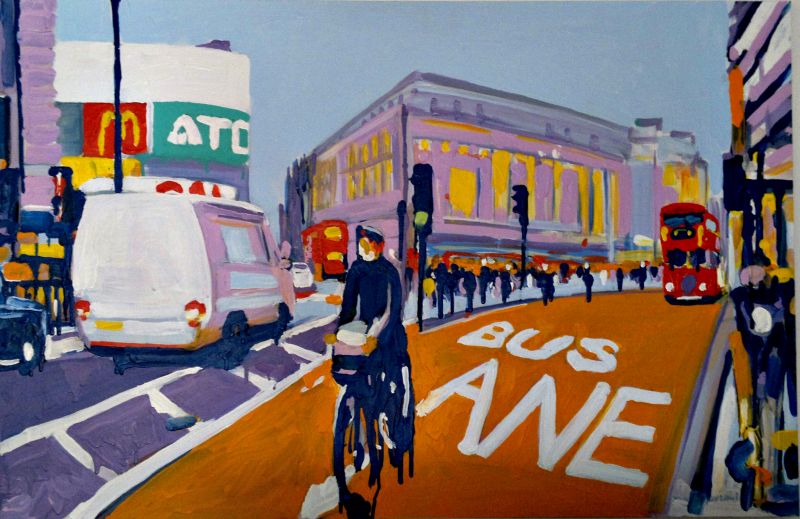 Paisagem urbana é o tema principal das telas da mostra Chuva de Cores | Divulgação