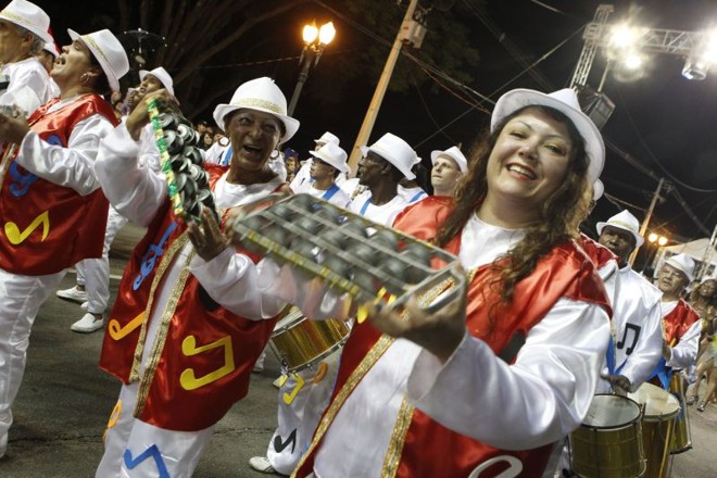 A bateria da Leões da Mocidade |