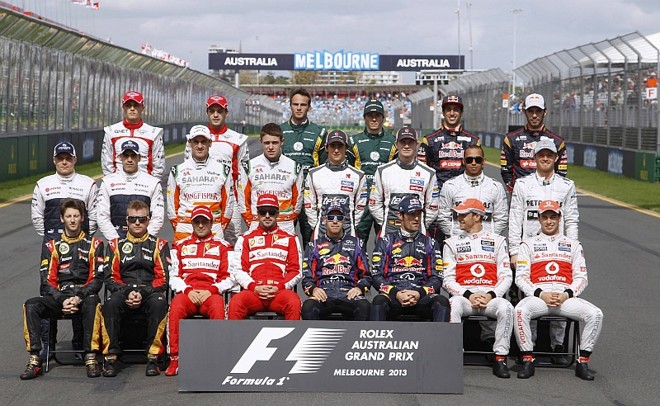 Foto oficial dos pilotos da temporada 2013: GP da Austrália inicia temporada da Fórmula 1 | 