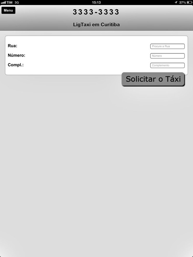 LigTaxi -O aplicativo foi lançado por uma empresa de táxis de Curitiba e está em teste. A interface é simples e o usuário precisa apenas de um cadastro. Aí, basta colocar o endereço e solicitar o táxi. Não há indicativo adicional que mostre o tempo de espera até a chegada ou qual veículo será deslocado. No entanto, em teste feito pela reportagem, o táxi foi encaminhado para o endereço logo em seguida ao pedido feito através do app. Sistema: iOS | 