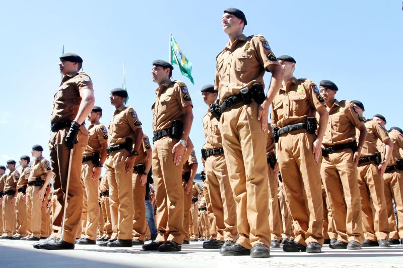 No início do mês, 1.878 policiais militares foram incorporados ao efetivo da PM no Paraná | Rogério Machado/ Secs