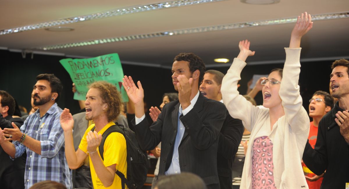 Na quarta-feira, Feliciano foi alvo de manifestantes dentro da Comissão e deixou o local após oito minutos de sessão | José Cruz/ABr