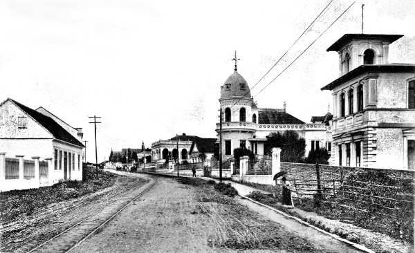 Rua Comendador Araújo no início do Batel, em fotografia feita em 1906 | Acervo Cid Destefani