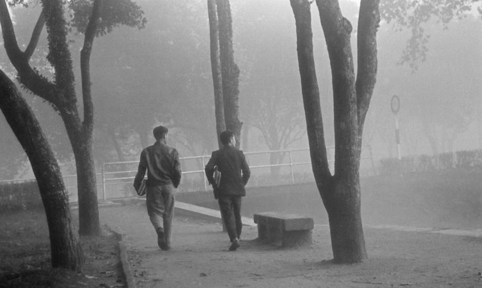 Jovens caminham pelo Passeio Público, no início do século 20 | Acervo Helmuth Wagner