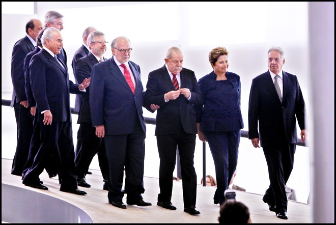 Dilma, FHC e Lula. |