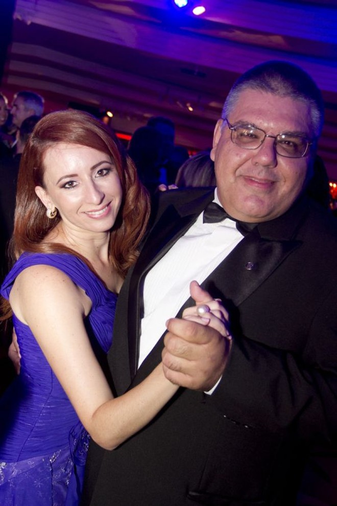 Clarina e André Fanaya, diretor social do Clube Curitibano |