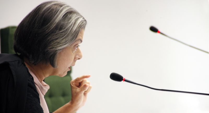 Ministra Cármen Lúcia na sessão da 1ª Turma no último dia 12 | Gervásio Baptista / STF / Divulgação