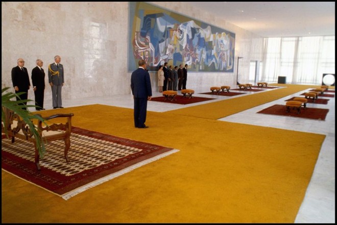 O presidente militar João Baptista Figueiredo |