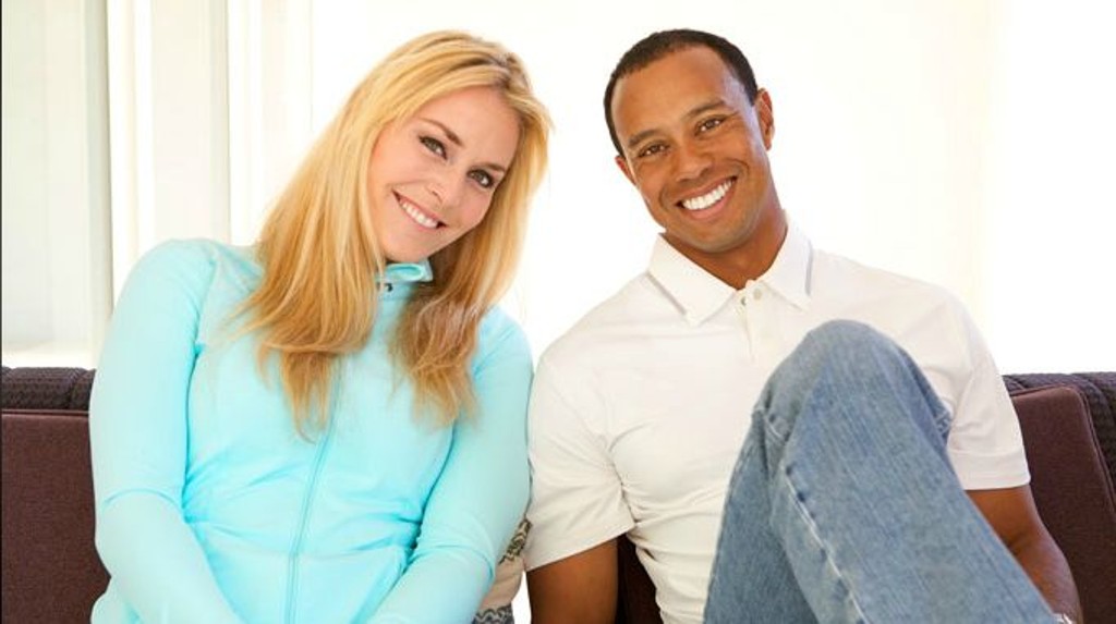 O golfista Tiger Woods e a musa do esqui Lindsey Vonn