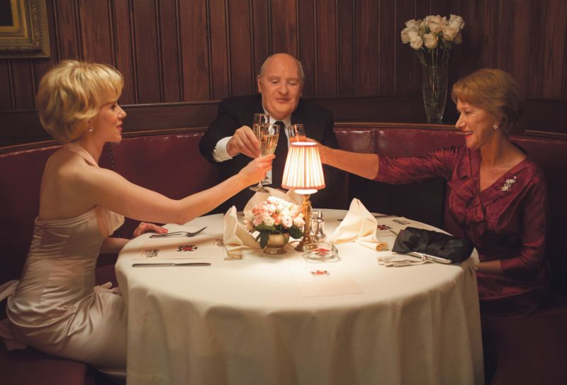 Scarlett Johansson (Janet Leigh), Anthony Hopkins (Hitchcock) e Hellen Mirren (Alma): momento decisivo da vida e da carreira do cineasta | Divulgação
