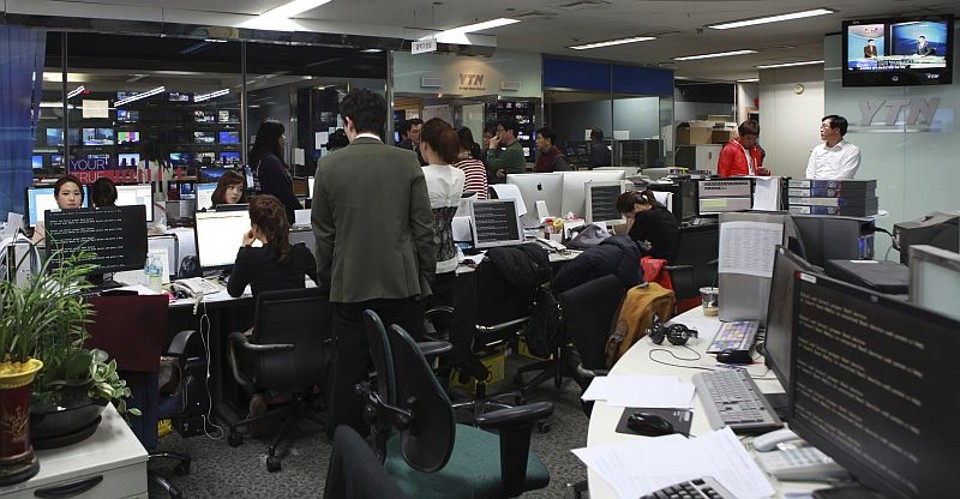 Computadores da emissora de TV YTN foram paralisados por ação de hackers | REUTERS/YTN/Divulgação