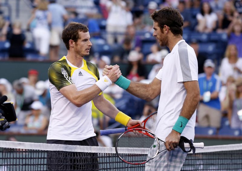 Del Potro (dir) passou por Andy Murray em Indian Wells | Reuters