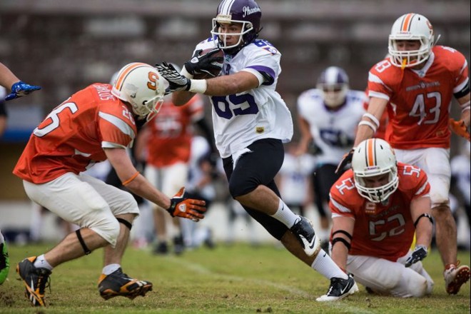 O Curitiba Brown Spiders venceu o Ponta Grossa Phantoms por 31 a 0 no sábado chuvoso |