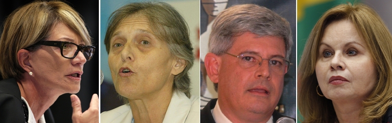 Deborah Duprat; Ela Wiecko; Rodrigo Janot e Sandra Cureau | Fotos: Carlos Humberto/STF; Ari Versiani/Ag. O Globo; Valter Campanato/ABr; Nélson Jr./STF