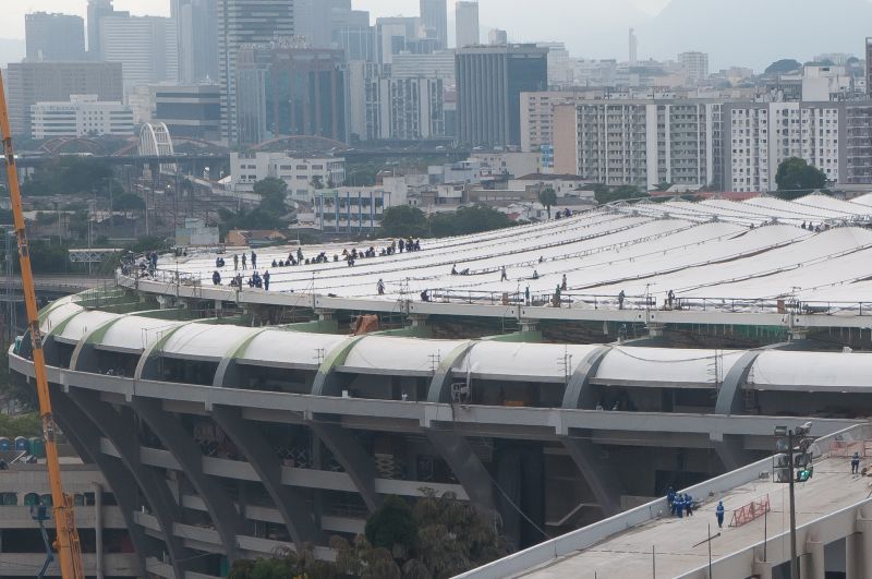Cobertura do Maracanã foi finalizada nesta terça-feira | Oto Erbs Jr. / Folhapress