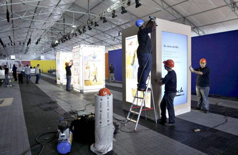 Marina da Glória passava por preparativos ontem à tarde | Hudson Pontes/Agência O Globo