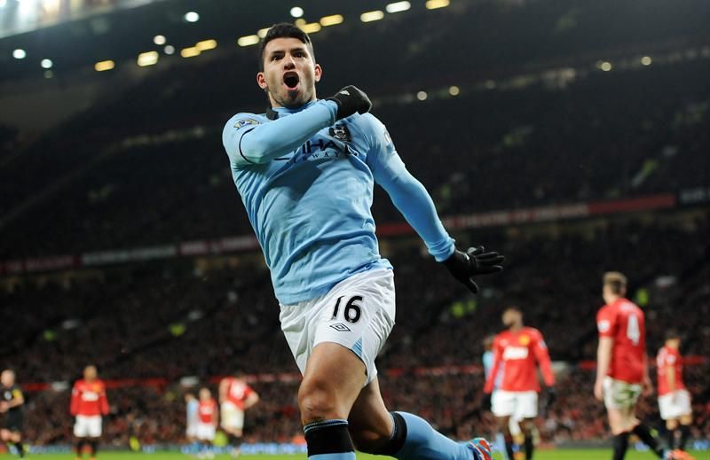 Aguero fez o gol que garantiu a vitória do Manchester City diante do United | EFE