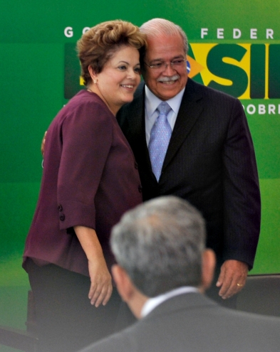 Dilma com o ministro César Borges durante a posse | Antônio Cruz/ABr