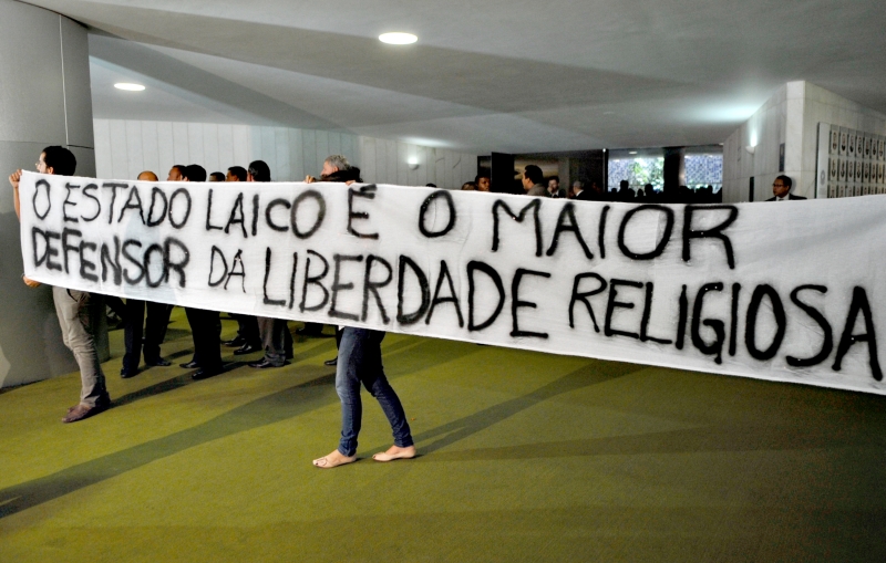 Protesto na Câmara contra a permanência de Feliciano na presidência da Comissão de Direitos Humanos e Minorias | Antônio Cruz/ABr