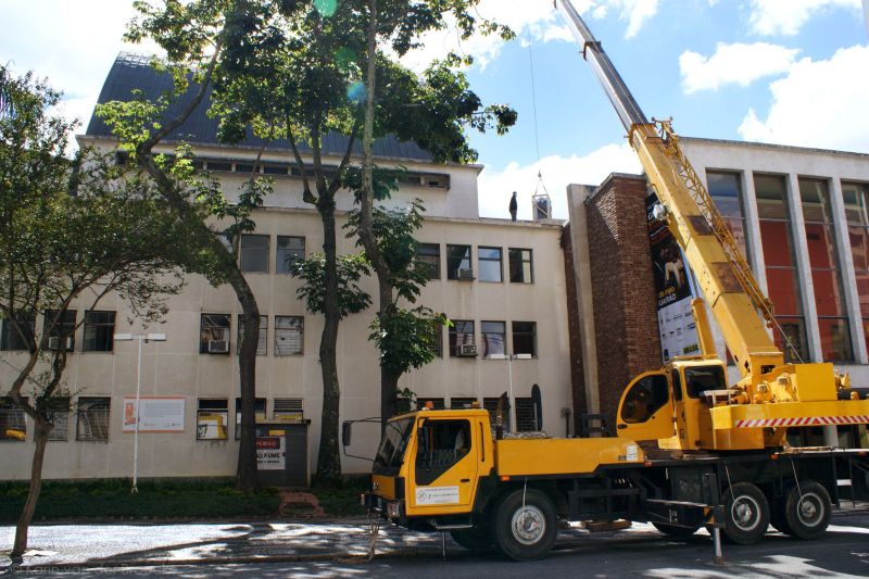 Instalação do ar condicionado do Guairinha está em andamento | Karin van der Broocke/Divulgação