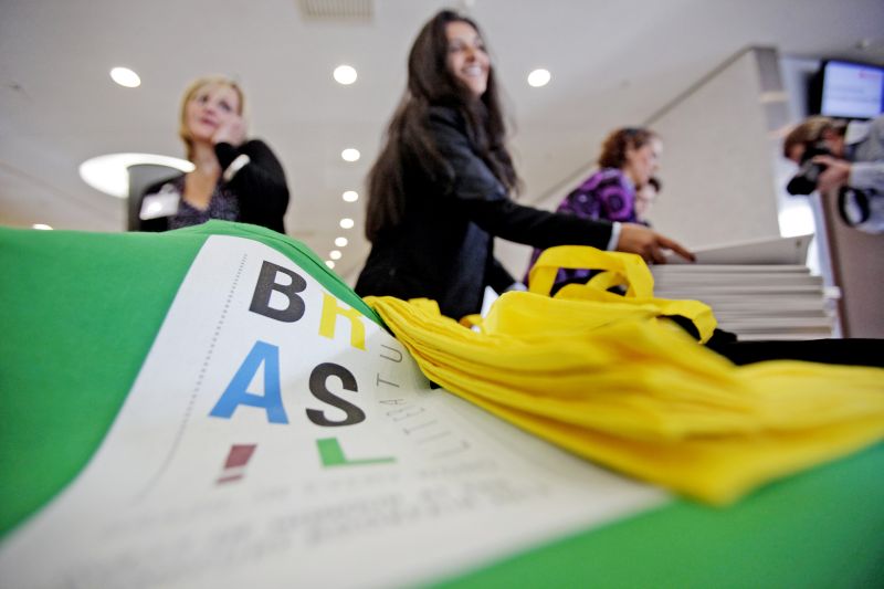 Estande brasileiro na Feira de Frankfurt em 2012: país é convidado de honra neste ano | Frankfurter Buchmesse/Divulgação