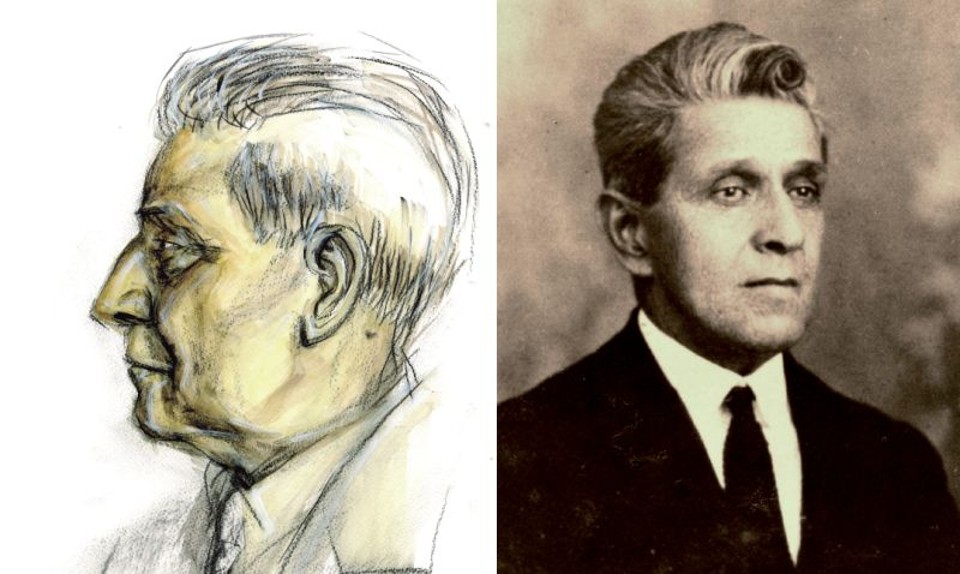 Ernesto Nazareth em 1926, aos 63 anos, fotografado do Rio de Janeiro | Ilustração: Robson Vilalba / Foto: ernestonazareth150ano.com.br (Instituto Moreira Salles)